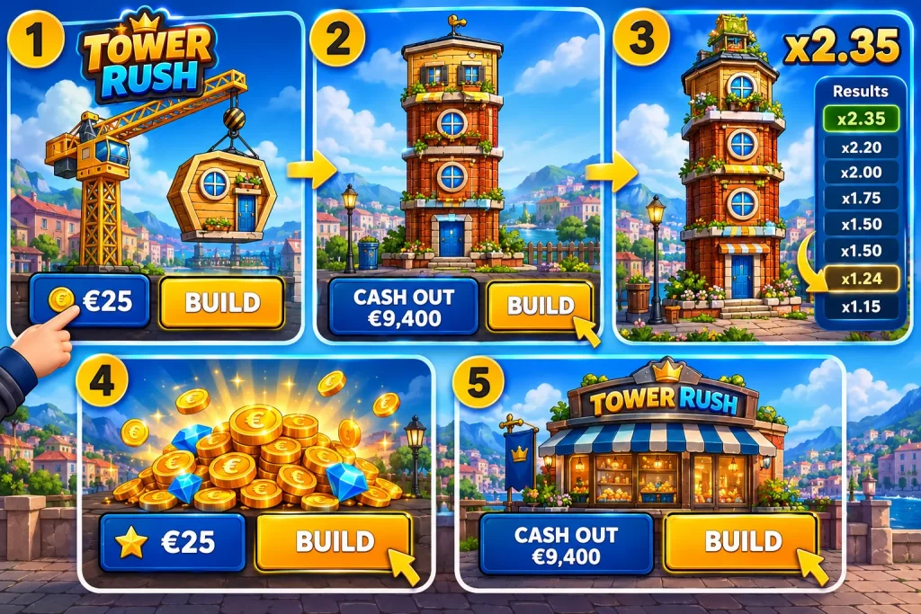 Comment jouer au jeu Tower Rush Casino