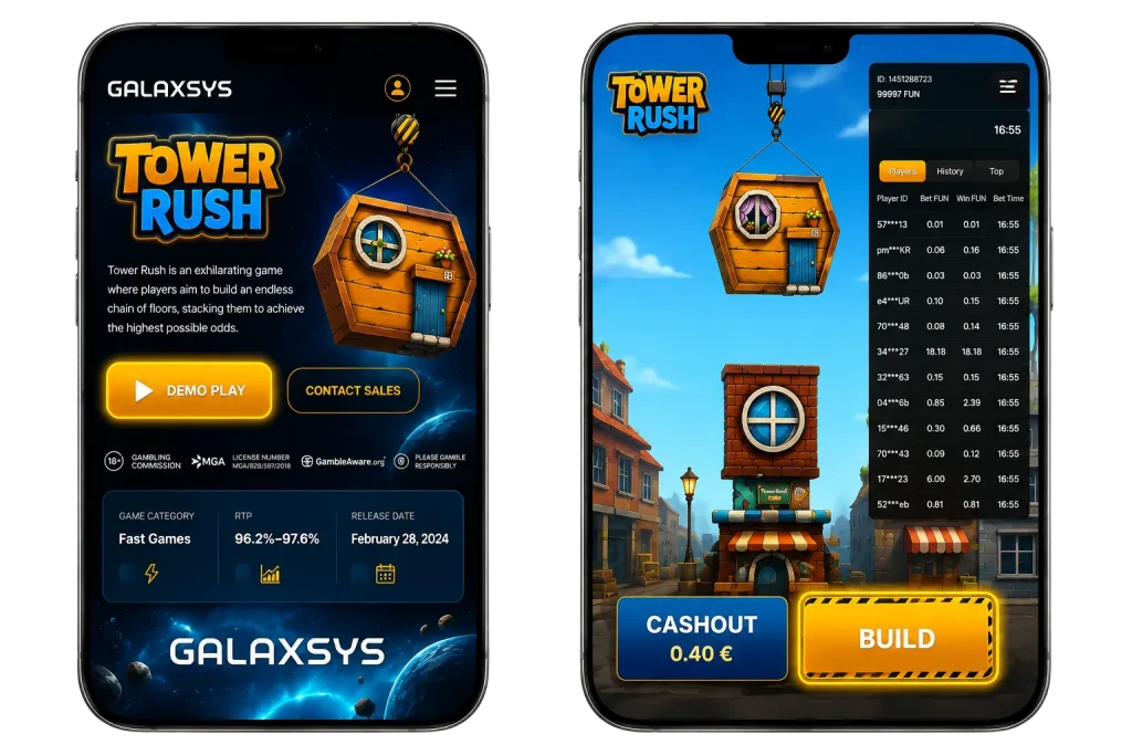 Démo Tower Rush Galaxsys